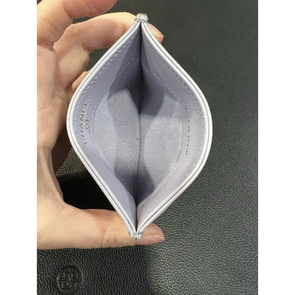 Chanel 19 Lavender Gold Card Case With Authenticity